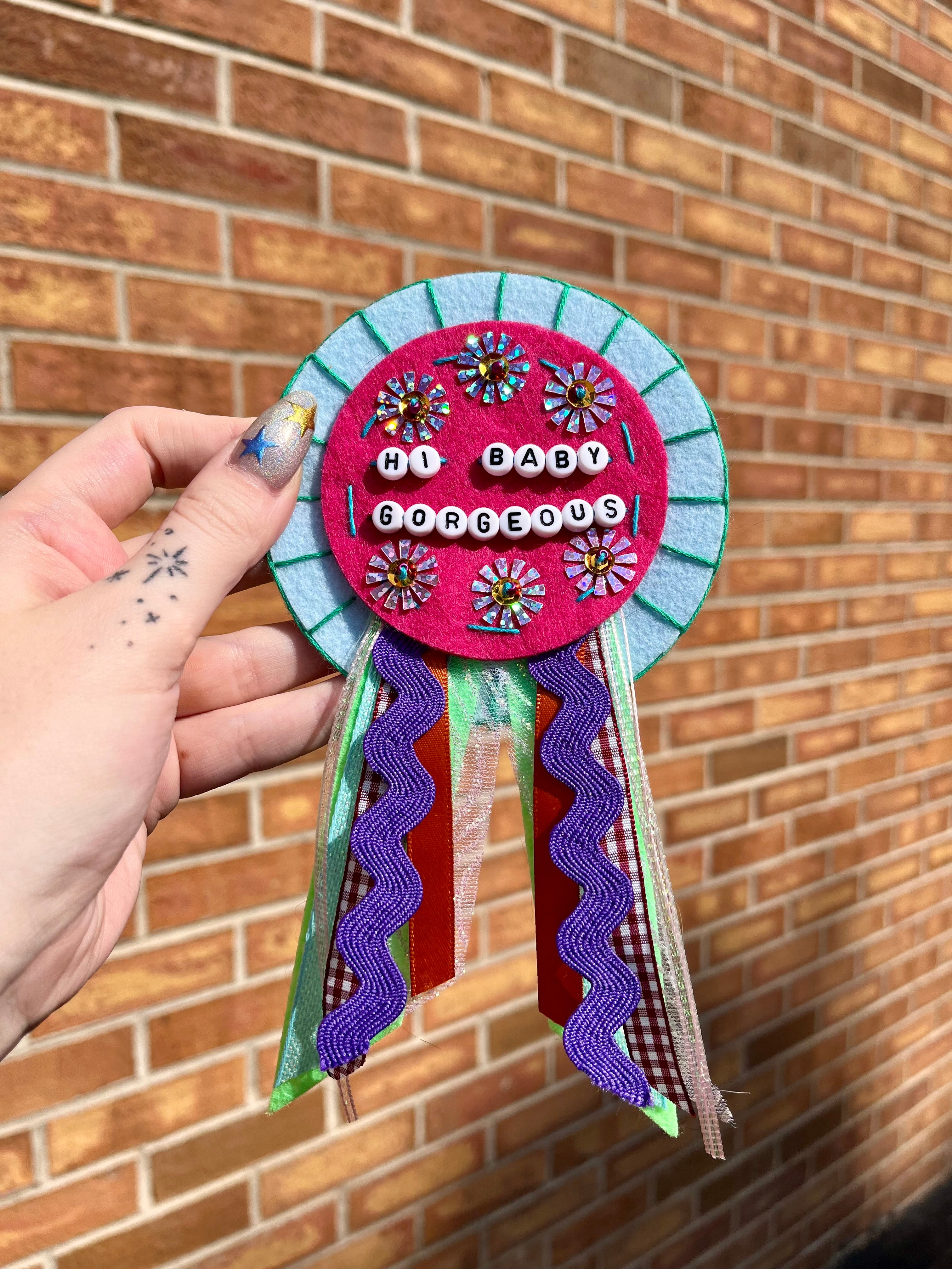 pre-made felt prize ribbon