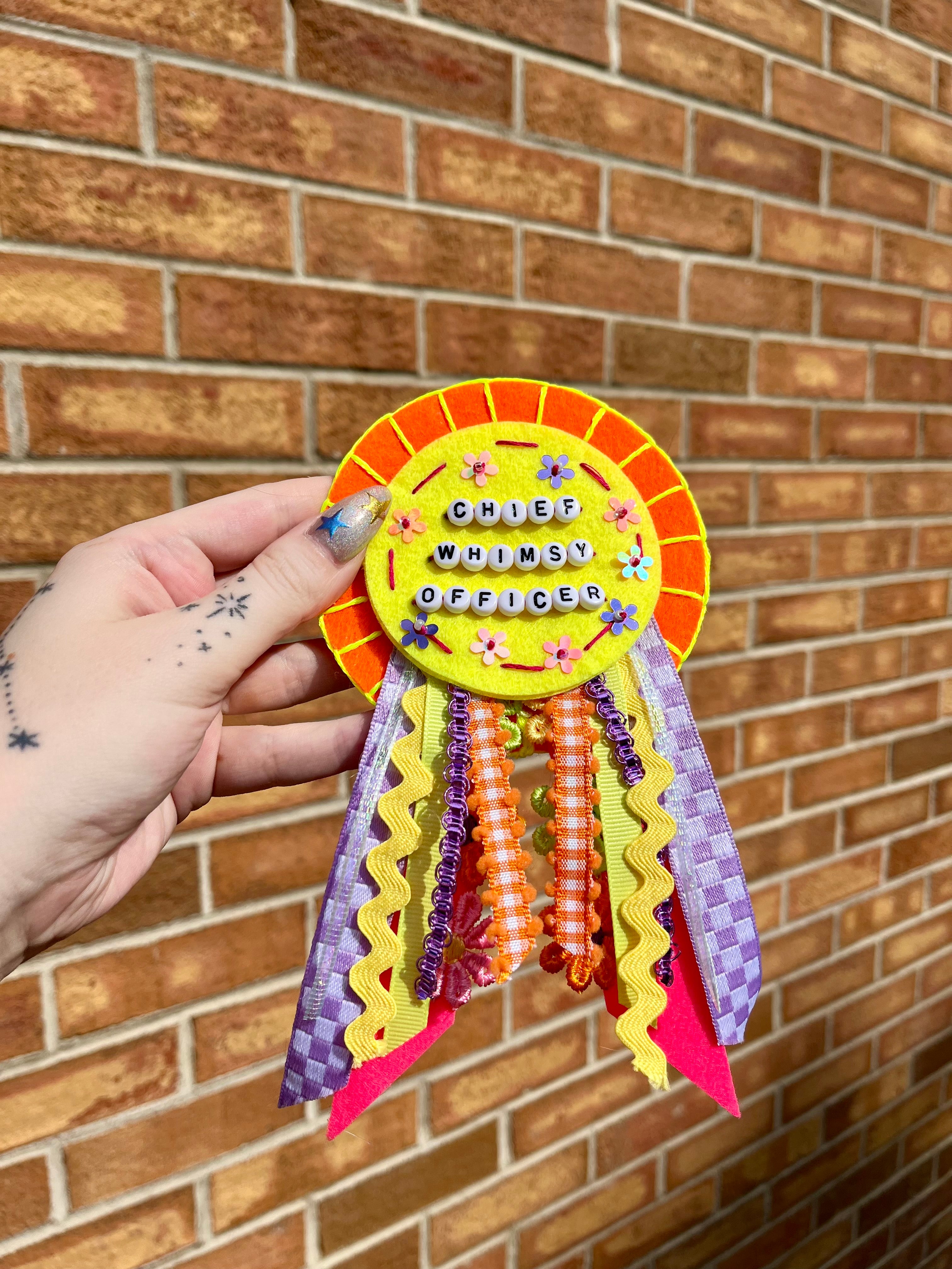 custom felt prize ribbon