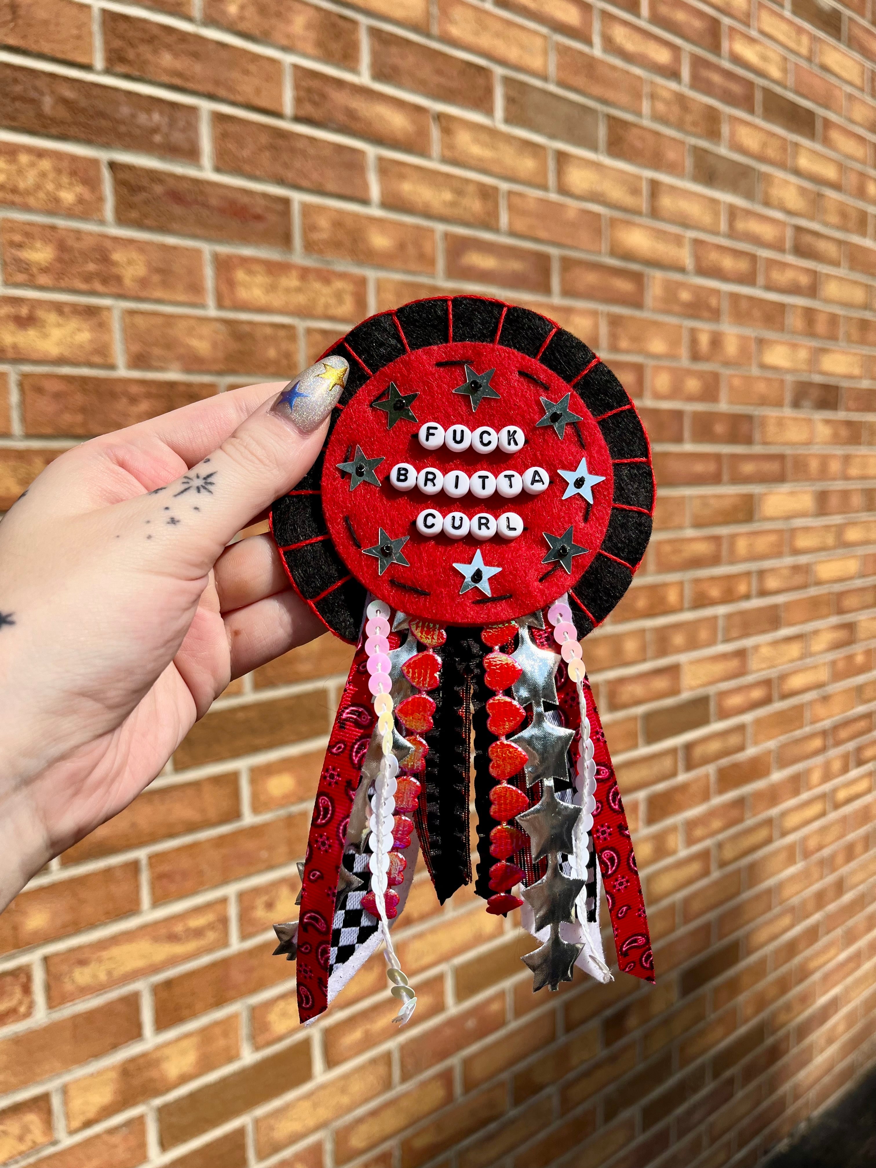 pre-made felt prize ribbon